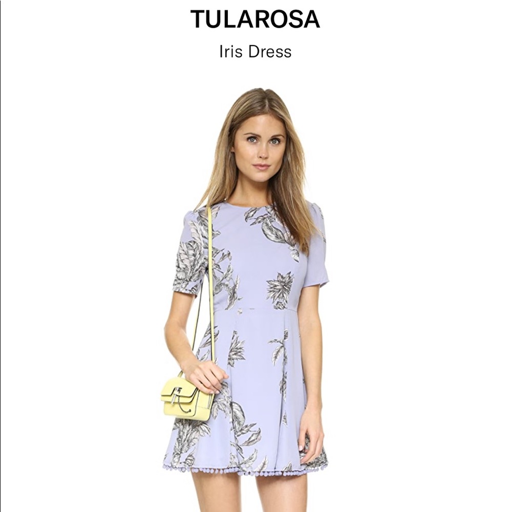 Tularosa Iris dress with pink poms. Size small